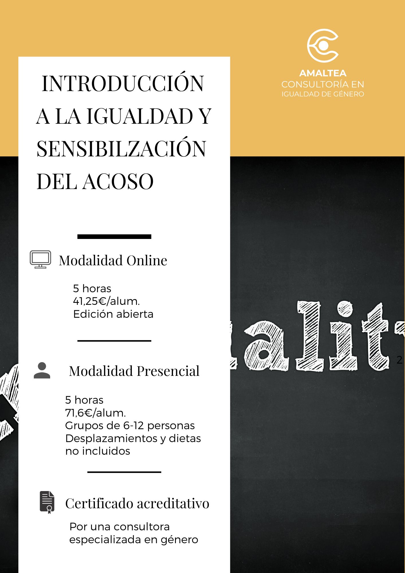 Introducción a la igualdad y sensibilización frente al acoso (5h) 1