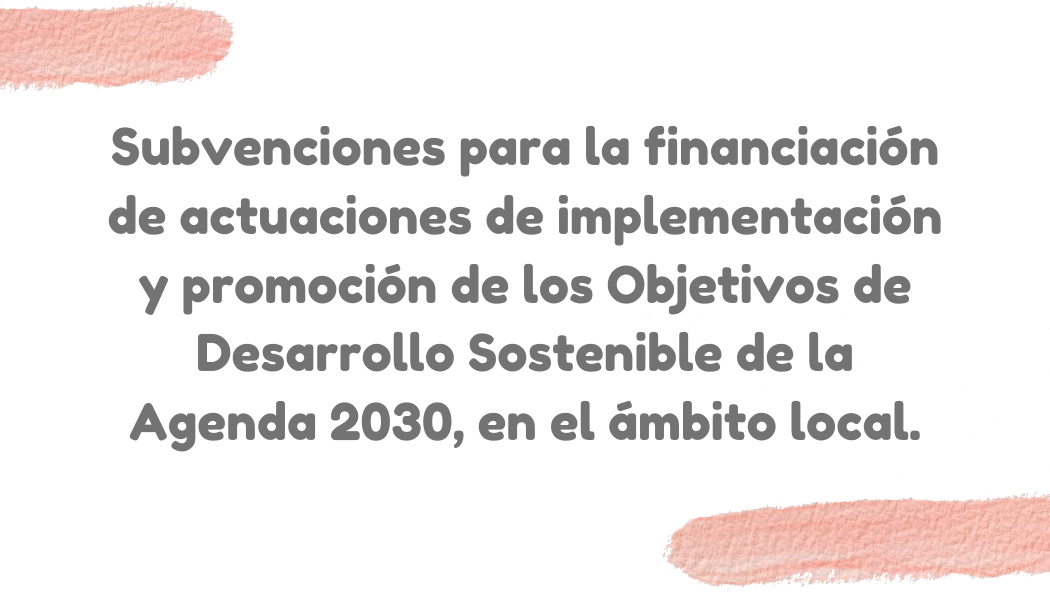 Objetivos de la Agenda 2030: Subvenciones.