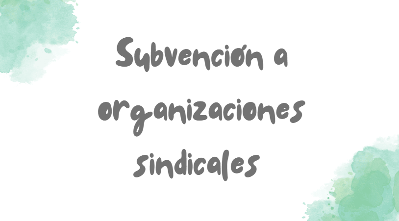 subvención-organizaciones-sindicales